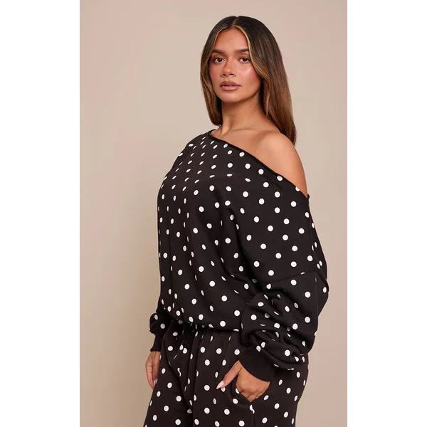 Noir Délavé Sweat Shape À Bords Bruts Et Épaule Tombante