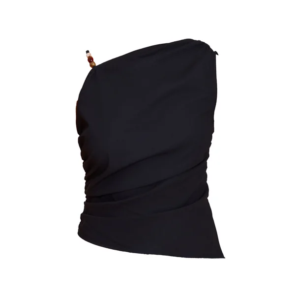Noir Haut Asymétrique À Détails De Finition