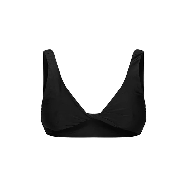 Noir Haut De Bikini Échancré À Détail Torsadé Devant