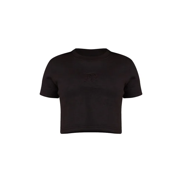 Noir Haut Sweat Ajusté Prettylittlething Petite