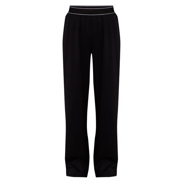Noir Jogging Plt À Taille Élastiquée Et Jambes Larges Ultra Doux
