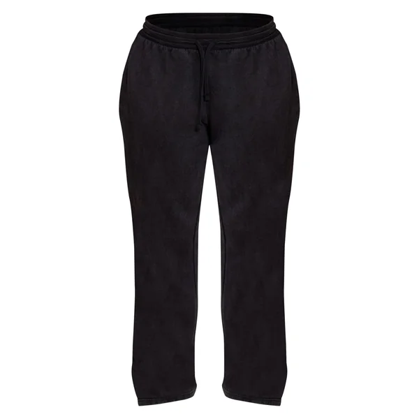 Noir Jogging Shape Droit Effet Délavé À Nouer Devant