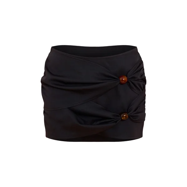Noir Mini-jupe À Détails De Perles