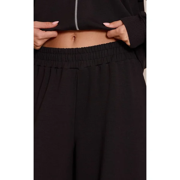 Noir Pantalon De Jogging Interlock À Jambes Extra Larges