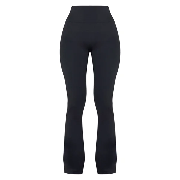 Noir Pantalon De Yoga Évasé Taille Haute Sculptant Petite