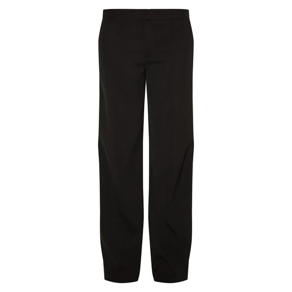 Noir Pantalon Droit Ajusté Ensemble Coordonné