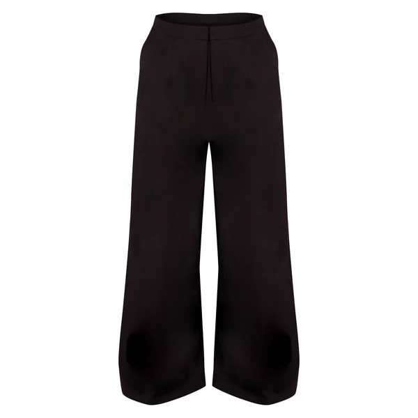 Noir Pantalon Large Tissé Grande Taille Ensemble Coordonné