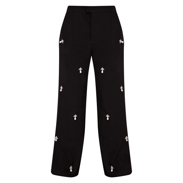Noir Pantalon Tailleur Embelli Shape