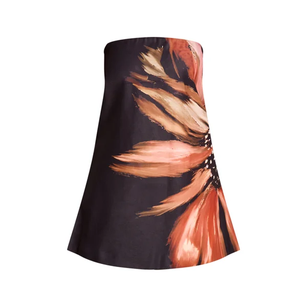 Noir Robe Droite À Imprimé Floral
