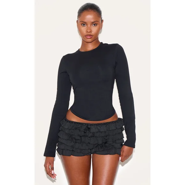 Noir Short Bloomer À Volants Extrêmes