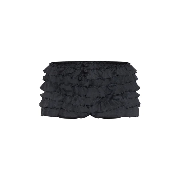 Noir Short Bloomer À Volants Extrêmes