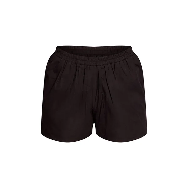 Noir Short En Coton À Taille Élastiquée