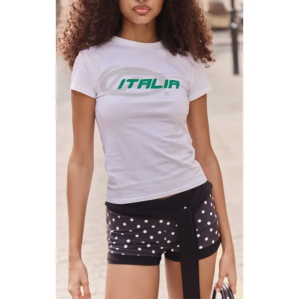 Noir Short Ultra-court Drapé Contrasté À Pois