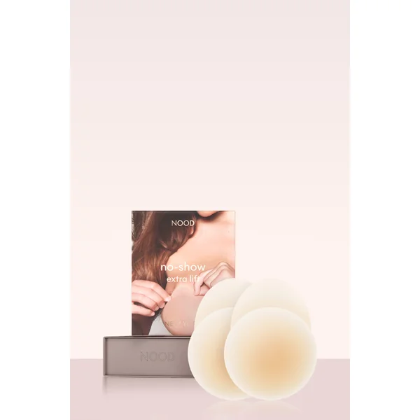 No-Show Extra Lift | Coussinets de Levage Réutilisables Adhésifs pour Mamelons 10 cm, N°3 Chair