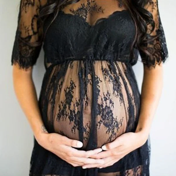 Nuisette de grossesse en dentelle transparente - Reste T38-40