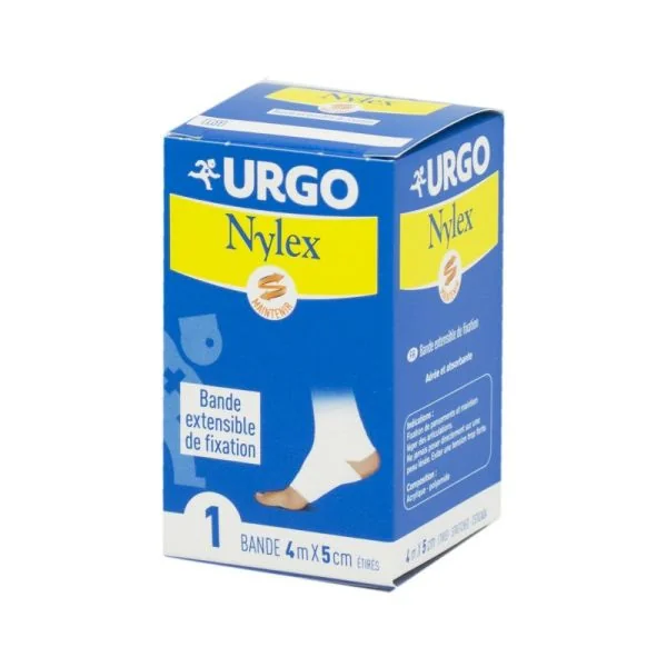 NYLEX 4 m x 5 cm Bande Extensible de Fixation Micro Aéré non Adhésive Lavable et Réutilisable Bte/1