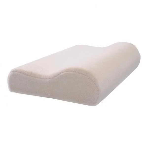 Oreiller en Mousse à Mémoire de Forme Oreiller Ergonomique Soulagement de la Douleur Cervicale Anti-acarien, 30x50x10cm