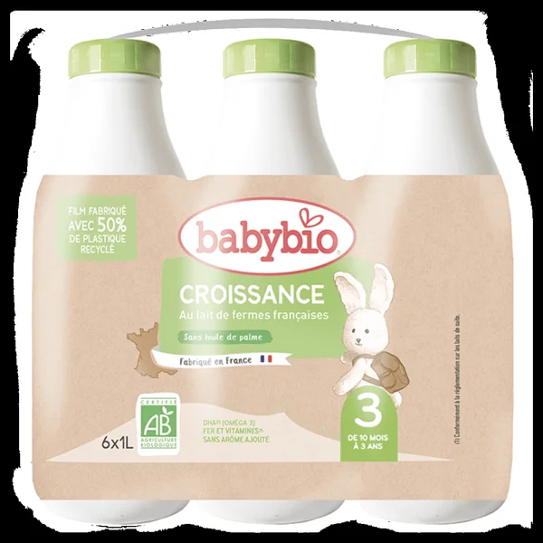 Pack Lait Croissance 3 Liquide Vache 10 à 36 mois