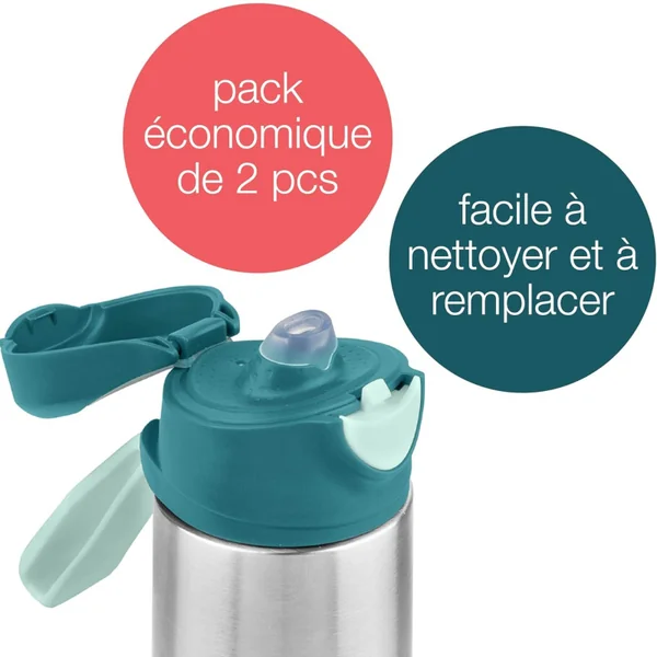 Pack of 2 replacement spouts for Tritan bottle