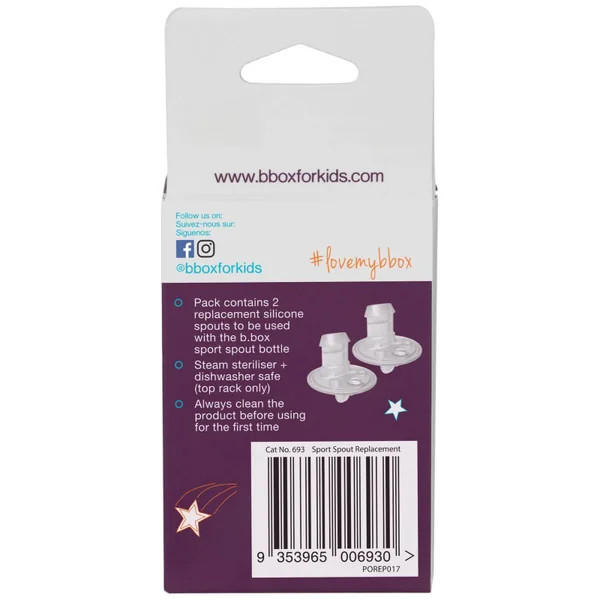 Pack of 2 replacement spouts for Tritan bottle