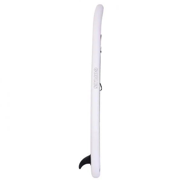 Paddle Gonflable Debout pour Adulte avec Pagaie et Accessoires Tapis Antidérapant en EVA, 335x76x15cm, Blanc Noir Gris