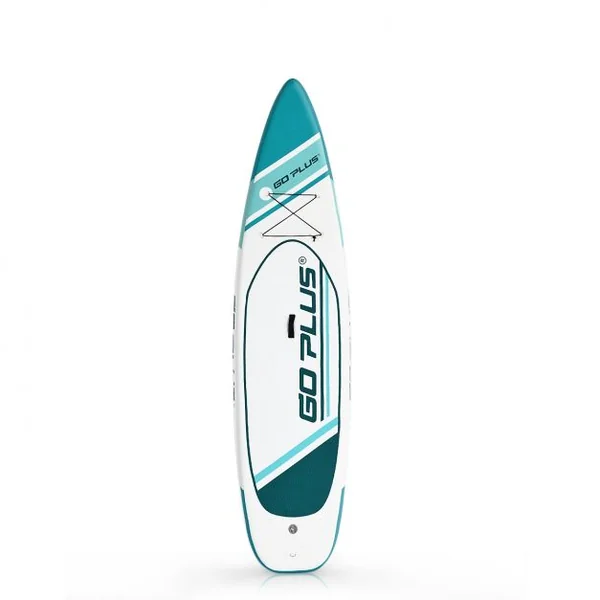 Paddle Gonflable pour Adulte avec Pagaie Ajustable et Accessoires Capacité 113 kg en PVC, 305x76x15cm, Blanc et Vert