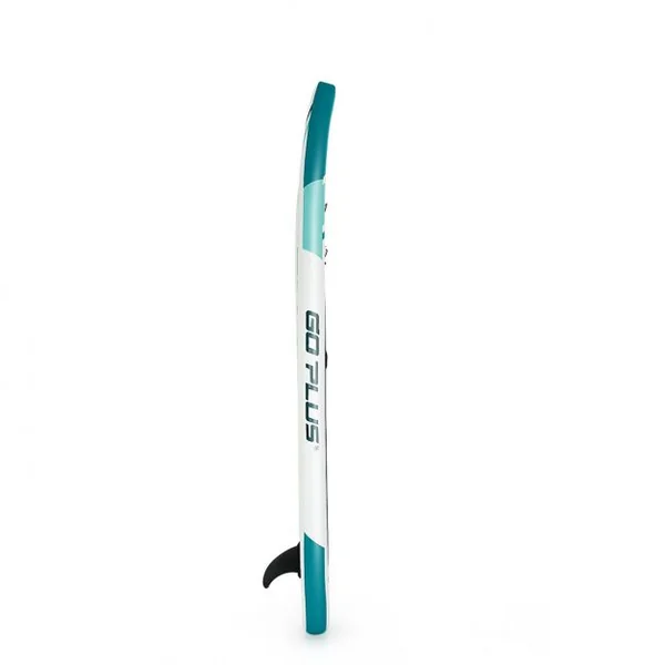 Paddle Gonflable pour Adulte avec Pagaie Ajustable et Accessoires Capacité 113 kg en PVC, 305x76x15cm, Blanc et Vert