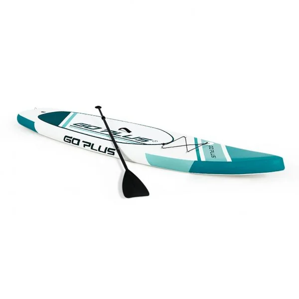 Paddle Gonflable pour Adulte avec Pagaie Ajustable et Accessoires Capacité 113 kg en PVC, 305x76x15cm, Blanc et Vert