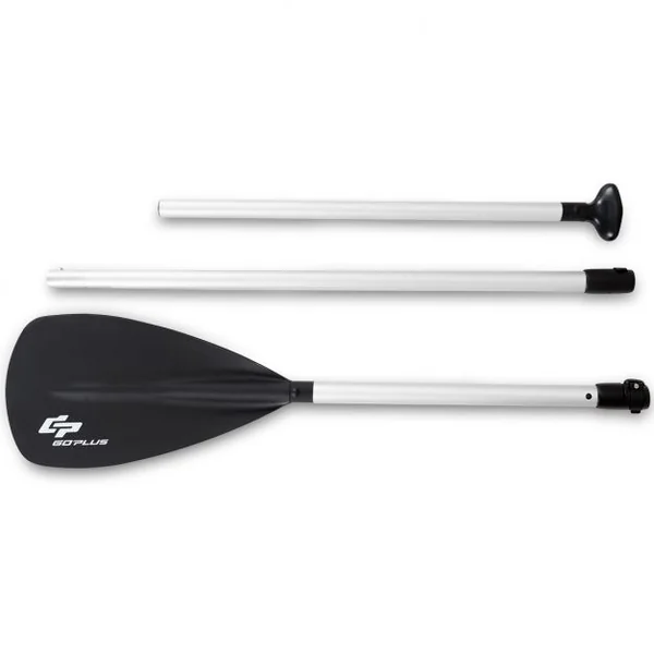 Pagaie de Paddle Télescopique pour Paddle Debout Longueur Réglable 175-215cm Alliage d’Aluminium, 220x21,5x4cm, Noir