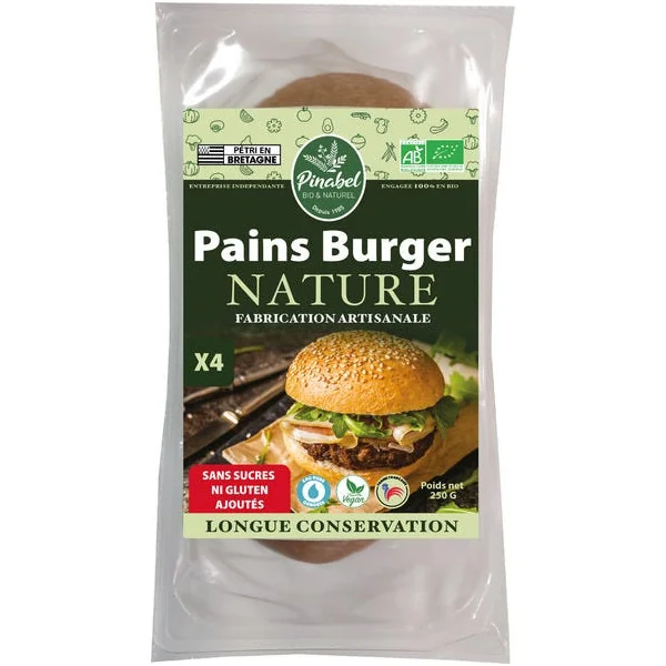 Pain hamburger nature (4) 250g