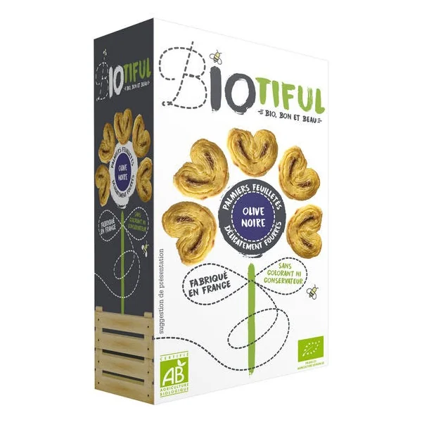Palmiers feuilletés olives noires 60g