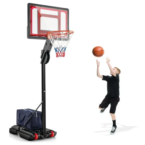 Panier de Basket Extérieur sur Pied Hauteur Réglable 1,05-2,6 m pour Enfants et Adultes