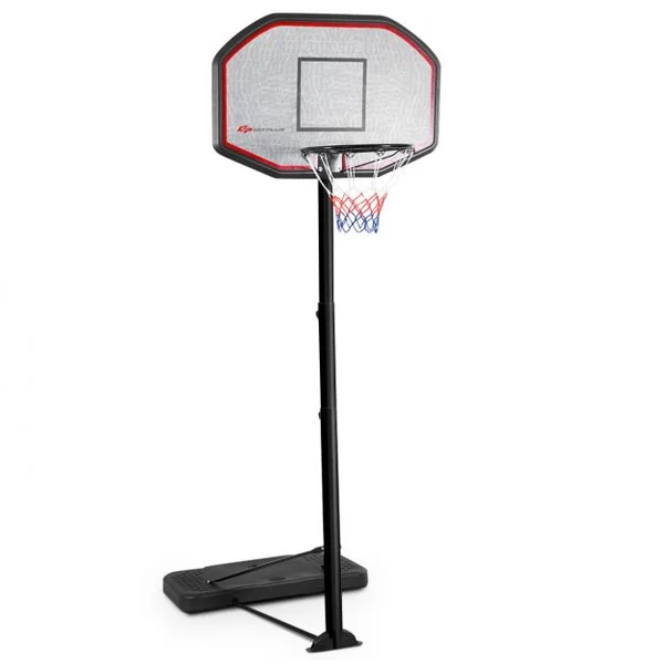 Panier de Basket sur Pied Réglable avec 2 Roues Hauteur Réglable 220-305cm Base Remplissable pour Enfants Ados Adultes