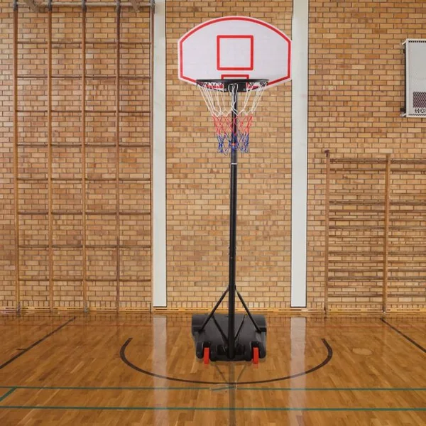 Panier de Basket-ball Portable Hauteur Réglable de 1,78m-2,08m en PE et Cadre en Acier Base 74x55x13cm Remplissable