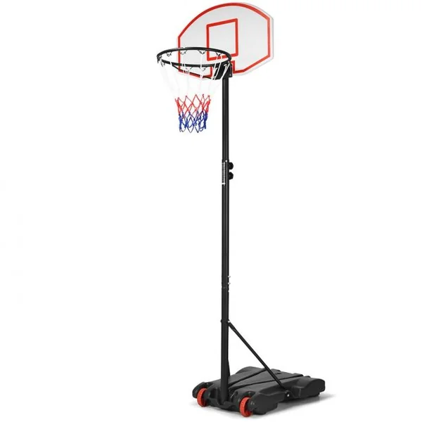 Panier de Basket-ball Portable Hauteur Réglable de 1,78m-2,08m en PE et Cadre en Acier Base 74x55x13cm Remplissable