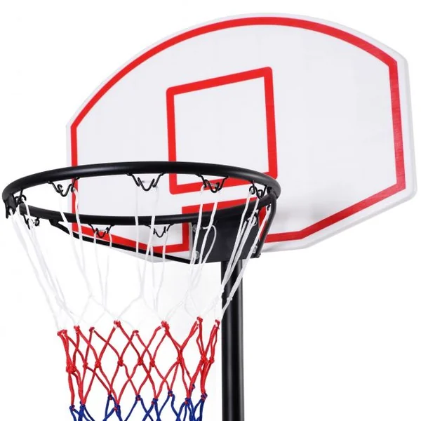 Panier de Basket-ball Portable Hauteur Réglable de 1,78m-2,08m en PE et Cadre en Acier Base 74x55x13cm Remplissable