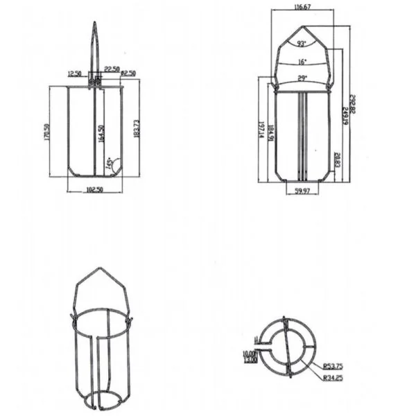 Panier Porte Sérum 1000ml Rilsané Plastifié Blanc - V3918 - 1 Unité