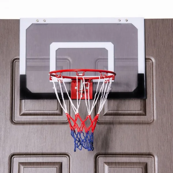 Panneau de Basket-ball pour Enfant Mural ou sur Porte avec Ballon Gonfleur en PC Dia. Panier 25,5 cm, 46x30,5cm