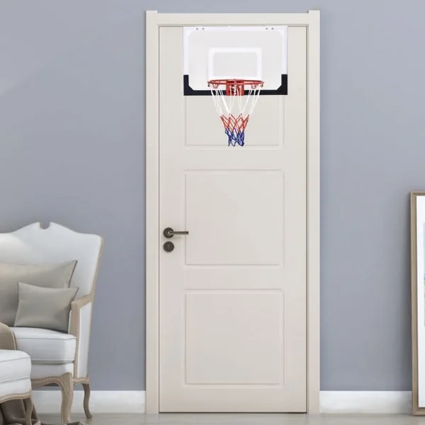 Panneau de Basket-ball pour Enfant Mural ou sur Porte avec Ballon Gonfleur en PC Dia. Panier 25,5 cm, 46x30,5cm