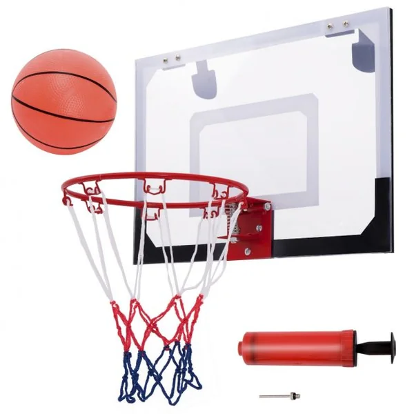 Panneau de Basket-ball pour Enfant Mural ou sur Porte avec Ballon Gonfleur en PC Dia. Panier 25,5 cm, 46x30,5cm