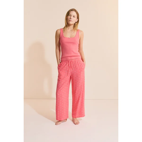 Pantacourt de pyjama à motifs fleurs