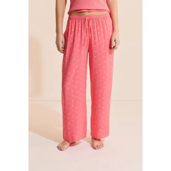 Pantacourt de pyjama à motifs fleurs