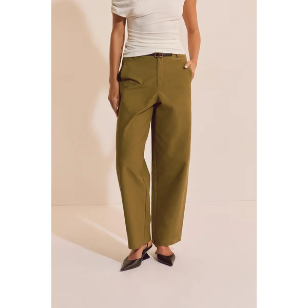 Pantalon barrel avec coton