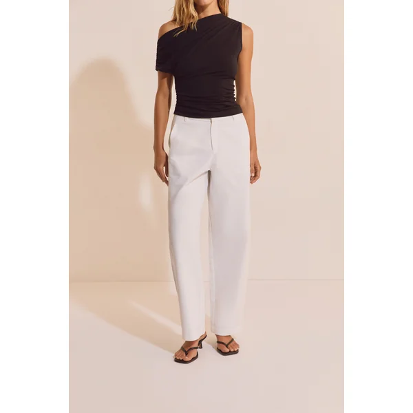 Pantalon barrel avec coton