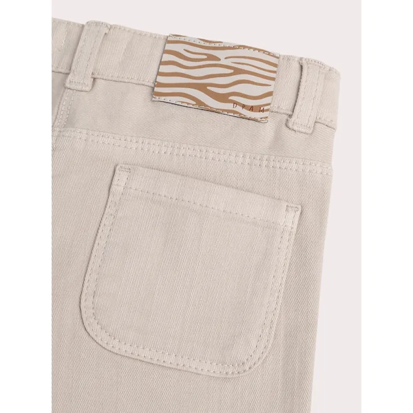 Pantalon beige évasé en toile - Soins Bébé Naturels & Produits Maman Après Naissance