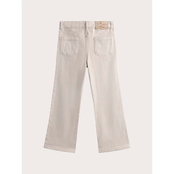 Pantalon beige évasé en toile - Soins Bébé Naturels & Produits Maman Après Naissance