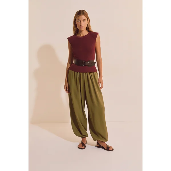 Pantalon bouffant satiné
