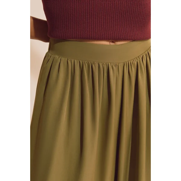 Pantalon bouffant satiné