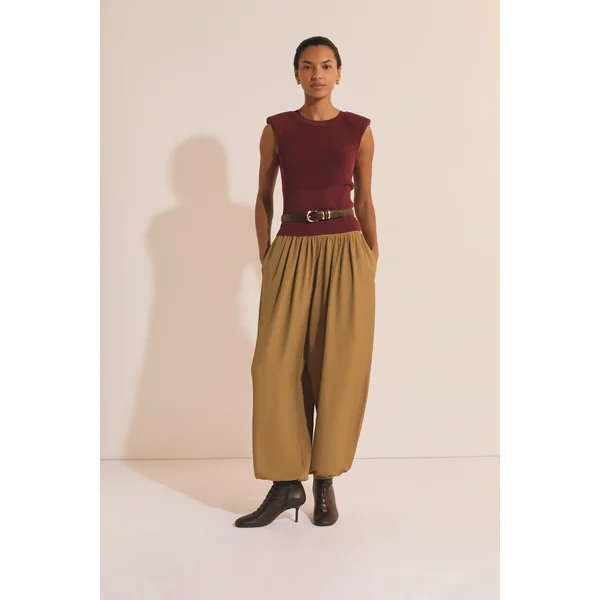 Pantalon bouffant satiné