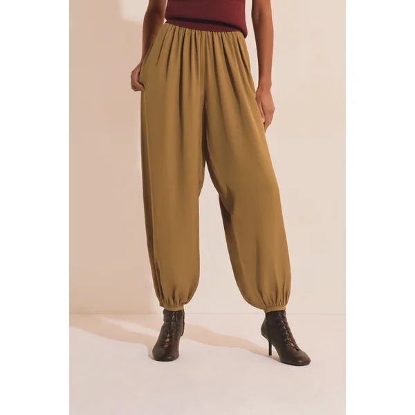 Pantalon bouffant satiné